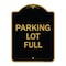 Signmission Designer Series Sign-Parking Lot Full, Black & Gold Aluminum Sign, 18" x 24", BG-1824-23431 A-DES-BG-1824-23431 - alternate 1